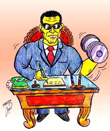 Cartoon: Arnold (medium) by Hossein Kazem tagged arnold,schwarzenegger