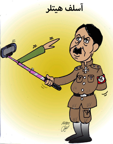 Cartoon: aself hitler (medium) by Hossein Kazem tagged aself,hitler