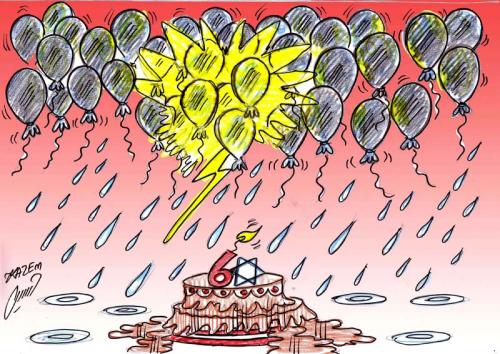 Cartoon: black_balloon_for_palestine (medium) by Hossein Kazem tagged black,balloon,for,palestine