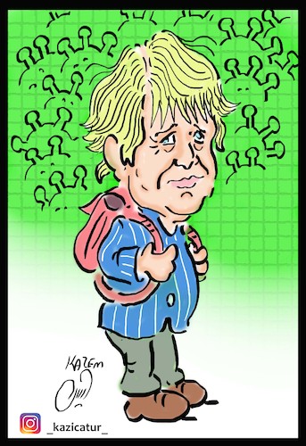 Cartoon: boris johnson (medium) by Hossein Kazem tagged boris,johnson