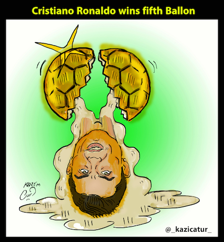 Cartoon: cr7 (medium) by Hossein Kazem tagged cr7