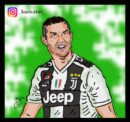 Cartoon: cr7 (medium) by Hossein Kazem tagged cr7