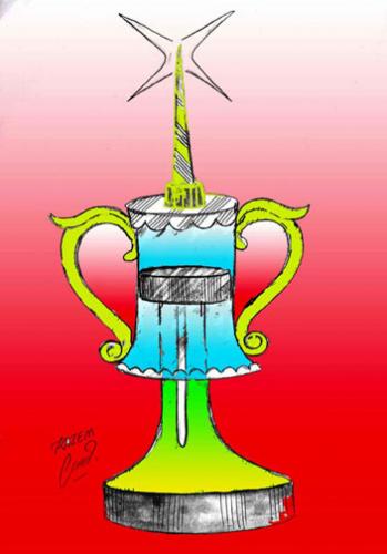 Cartoon: cup of doping (medium) by Hossein Kazem tagged cup,of,doping