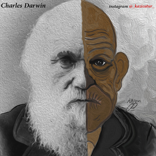 Cartoon: darwin (medium) by Hossein Kazem tagged darwin
