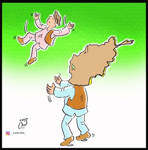 Cartoon: Deportation of Afghan refugees f (medium) by Hossein Kazem tagged deportation,of,afghan,refugees,from,iran