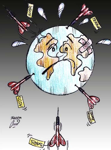 earth By Hossein Kazem | Politics Cartoon | TOONPOOL