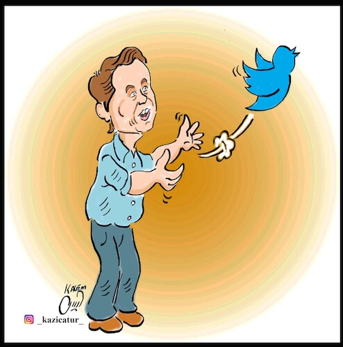 Cartoon: elon musk (medium) by Hossein Kazem tagged elon,musk