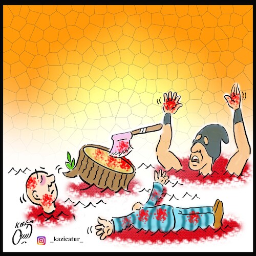Cartoon: executioner (medium) by Hossein Kazem tagged executioner