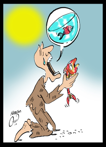Cartoon: fish (medium) by Hossein Kazem tagged fish