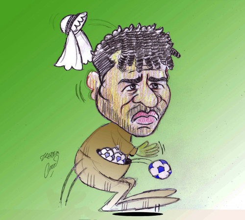 Cartoon: Frank Rijkaard (medium) by Hossein Kazem tagged rijkaard,frank