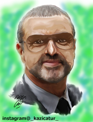 Cartoon: George Michael (medium) by Hossein Kazem tagged george,michael