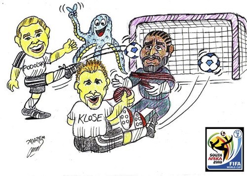 Cartoon: germany 4 england 1 (medium) by Hossein Kazem tagged germany,england