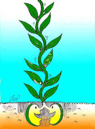 Cartoon: green talk (medium) by Hossein Kazem tagged green,talk