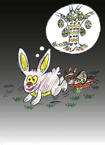 Cartoon: happy easter (medium) by Hossein Kazem tagged happy,easter