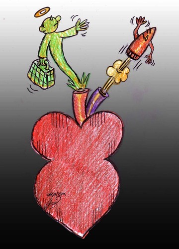 Cartoon: heart (medium) by Hossein Kazem tagged heart