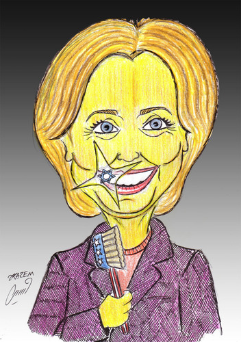 Cartoon: hillary clinton (medium) by Hossein Kazem tagged hillary,clinton