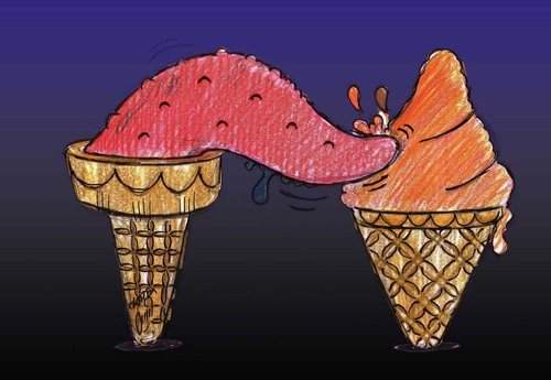 Cartoon: ice cream (medium) by Hossein Kazem tagged cream,ice