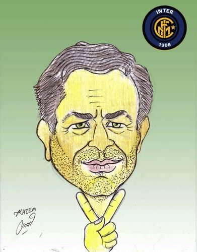 Cartoon: Jose Mourinho (medium) by Hossein Kazem tagged jose,mourinho