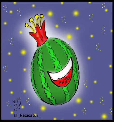 Cartoon: king of fruits (medium) by Hossein Kazem tagged king,of,fruits