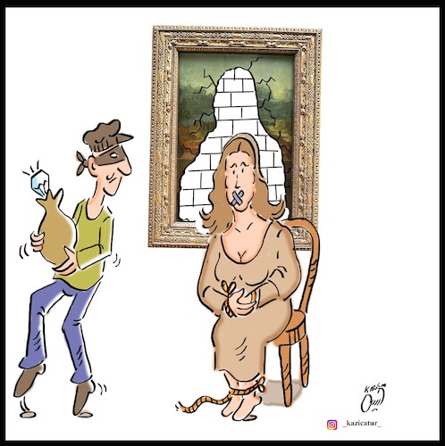 louvre paris (medium) Cartoon: louvre paris (medium) by Hossein Kazem tagged louvre,paris