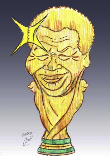 Cartoon: mandela cup (medium) by Hossein Kazem tagged mandela,cup