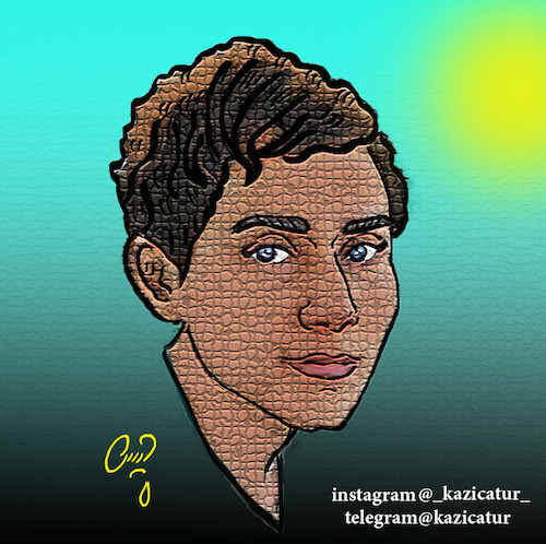 Cartoon: maryam mirzakhani (medium) by Hossein Kazem tagged maryam,mirzakhani