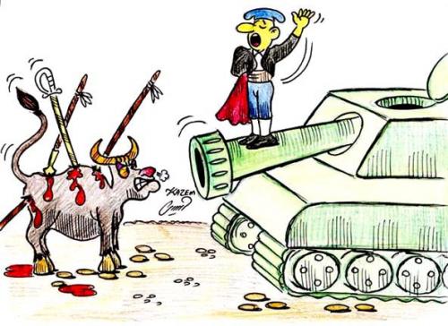 Cartoon: matador (medium) by Hossein Kazem tagged matador