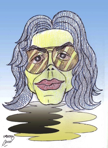 Cartoon: Micheal  Jackson (medium) by Hossein Kazem tagged micheal,jackson