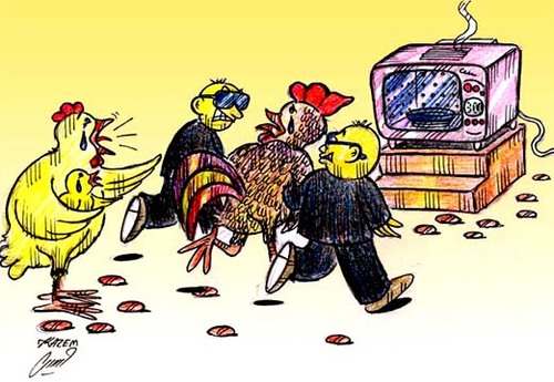 Cartoon: microwave (medium) by Hossein Kazem tagged microwave