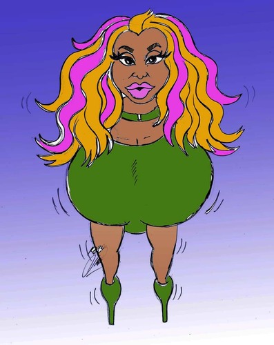 Cartoon: nicki minaj (medium) by Hossein Kazem tagged nicki,minaj