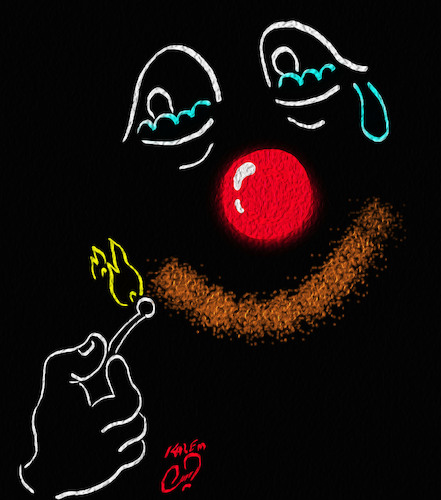 Cartoon: no comment (medium) by Hossein Kazem tagged no,comment