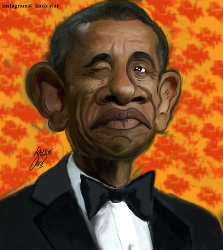 Cartoon: obama (medium) by Hossein Kazem tagged obama