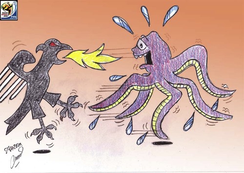 Cartoon: orakel and germany (medium) by Hossein Kazem tagged orakel,and,germany