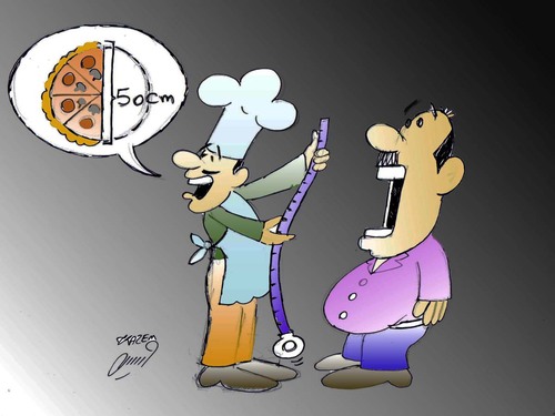 Cartoon: pizza (medium) by Hossein Kazem tagged pizzapitch