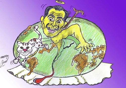 Cartoon: salvador dali (medium) by Hossein Kazem tagged salvador,dali