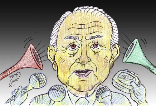 Cartoon: Sepp Blatter (medium) by Hossein Kazem tagged sepp,blatter