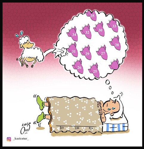 Cartoon: sheep or missiles (medium) by Hossein Kazem tagged should,count,sheep,or,missiles