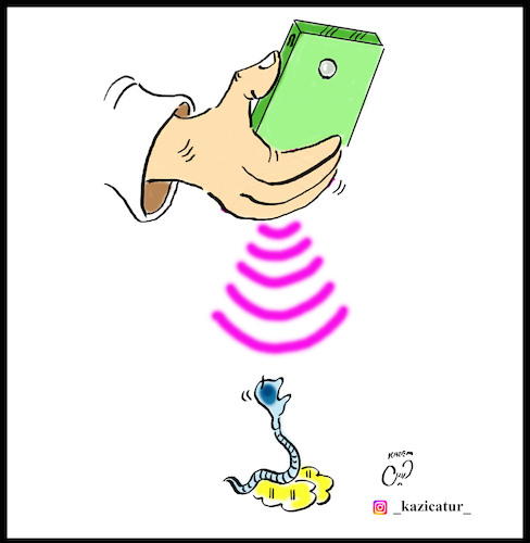 Cartoon: sperm mobile (medium) by Hossein Kazem tagged sperm,mobile