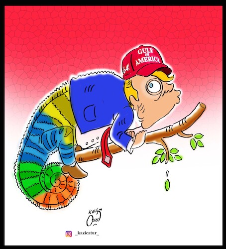 Cartoon: trump world political (medium) by Hossein Kazem tagged trump,world,political
