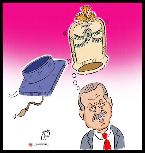 Cartoon: turkish students protest (medium) by Hossein Kazem tagged turkiye,erdogan,protest