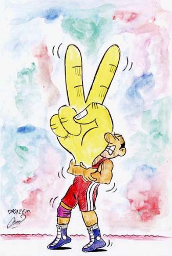 victory in fila By Hossein Kazem | Sports Cartoon | TOONPOOL