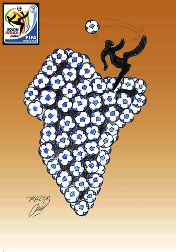 Cartoon: world cup 2010 (medium) by Hossein Kazem tagged world,cup,2010