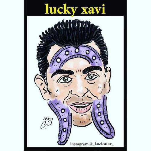 Cartoon: xavi (medium) by Hossein Kazem tagged xavi