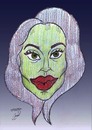 Cartoon: angelina jolie (small) by Hossein Kazem tagged angelina,jolie