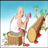 Cartoon: axeman (small) by Hossein Kazem tagged axeman