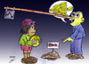 Cartoon: bank (small) by Hossein Kazem tagged bank