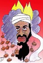 Cartoon: bin laden (small) by Hossein Kazem tagged bin laden