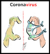 Cartoon: Coronavirus (small) by Hossein Kazem tagged coronavirus