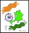 Cartoon: coronavirus in india (small) by Hossein Kazem tagged coronavirus,in,india