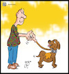 Cartoon: dog lovely (small) by Hossein Kazem tagged dog,lovely